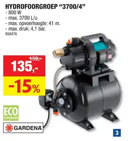 Hubo hydrofoorgroep 3700/4 aanbieding