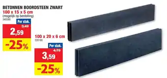 Betonnen boordsteen