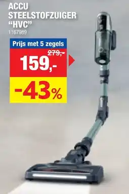 Hubo Accu steelstofzuiger hvc aanbieding
