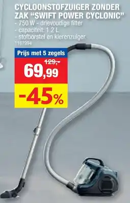 Hubo Cyclonstofzuiger zonder zak aanbieding
