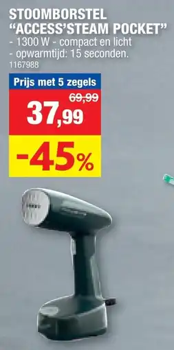 Hubo Stoomborstel Access Steam Pocket aanbieding