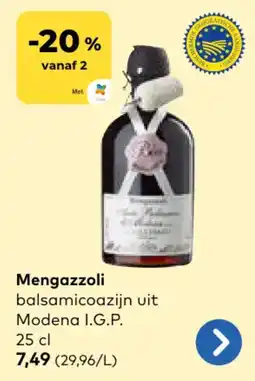 Bio Planet Mengazzoli balsamicoazijn uit Modena I.G.P. aanbieding