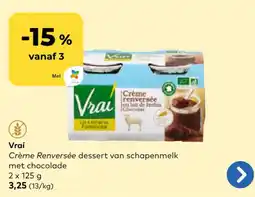 Bio Planet Vrai Crème Renversée dessert van schapenmelk met chocolade aanbieding