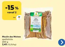 Bio Planet Moulin des Moines speltsticks aanbieding