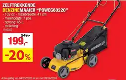 Hubo zelftrekkende benzine maaier poweg60220 aanbieding
