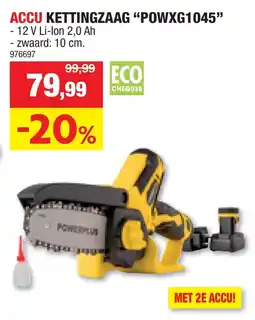 Hubo Accu kettingzaag powxg1045 aanbieding