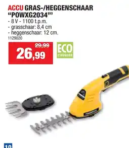 Hubo Accu gras-/heggenschaar powxg2034 aanbieding