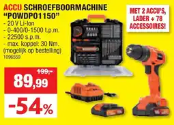 Hubo Accu schroefboormachine powdp01150 aanbieding