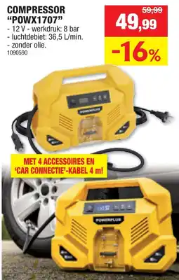 Hubo Compressor powx1707 aanbieding