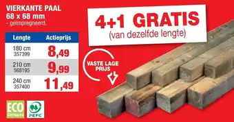 Hubo vierkante paal aanbieding