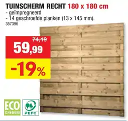 Hubo Tuinscherm recht aanbieding