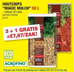 Hubo Houtchips magic mulch aanbieding