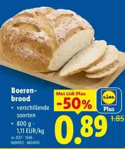 Lidl Boerenbrood aanbieding