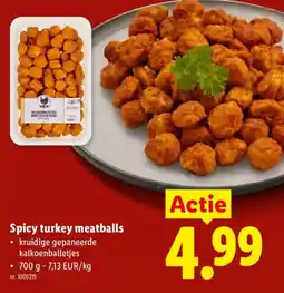Lidl Spicy turkey meatballs aanbieding