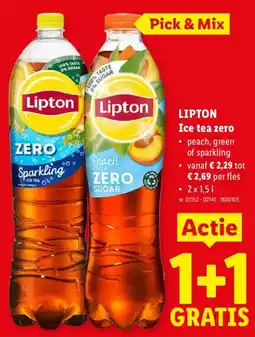 Lidl Lipton ice tea zero aanbieding