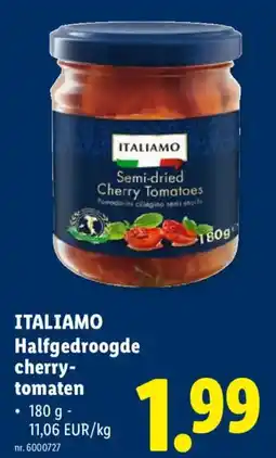 Lidl italiamo halfgedroogde cherry-tomaten aanbieding