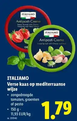 Lidl Italiamo verse kaas op mediterraanse wijze aanbieding
