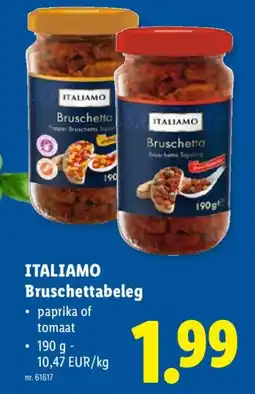 Lidl italiamo bruschettabeleg aanbieding