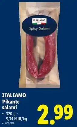 Lidl Itali amo pikante salami aanbieding