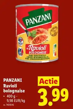 Lidl Panzani ravioli bolognaise aanbieding