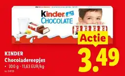 Lidl Kinder Chocoladereepjes aanbieding