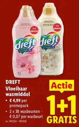 Lidl Dreft Vloeibaar wasmiddel aanbieding