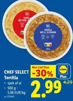 Lidl Chef select tortilla aanbieding
