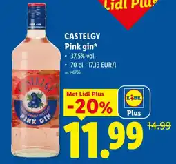 Lidl Castelgy pink gin aanbieding
