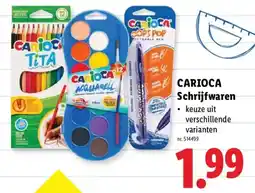 Lidl Carioca schrijfwaren aanbieding