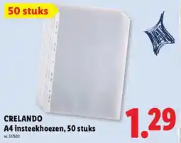 Lidl A4 insteekhoezen aanbieding