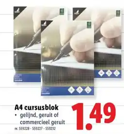 Lidl A4 cursusblok aanbieding