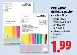 Lidl Gekleurd papier aanbieding