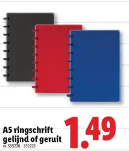 Lidl A5 ringschrift gelijnd of geruit aanbieding
