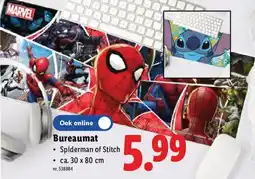 Lidl Bureaumat spiderman of stitch aanbieding