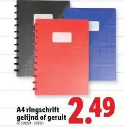 Lidl A4 ringschrift gelijnd of geruit aanbieding