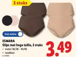 Lidl Esmara slips met hoge taille aanbieding