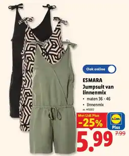 Lidl Jumpsuit van linnenmix aanbieding