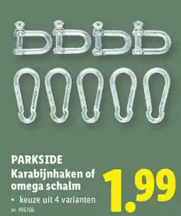 Lidl Parkside karabijnhaken of omega schalm aanbieding