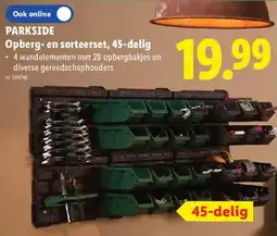 Lidl Parkside opberg- en sorteerset aanbieding