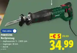Lidl Parkside reciprozaag aanbieding