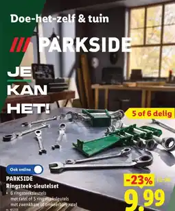 Lidl Parkside ringsteeksleutelset aanbieding