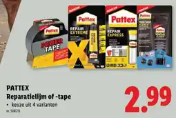 Lidl Pattex reparatielijm of -tape aanbieding