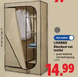 Lidl Livarno kleerkast van textiel aanbieding