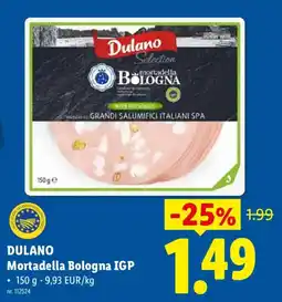Lidl Dulano mortadella bologna igp aanbieding