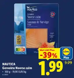 Lidl Nautica gerookte Noorse zalm aanbieding