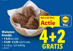 Lidl Walnotenbroodje aanbieding