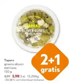OKay Tapero groene olijven met kaas aanbieding