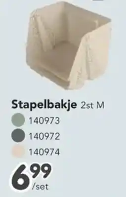 Happyland Stapelbakje 2st M aanbieding