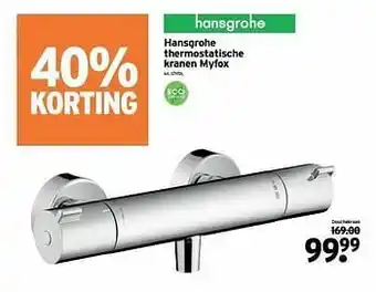 GAMMA Hansgrohe thermostatische kranen myfox douchekraan aanbieding