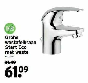 GAMMA Grohe wastafelkraan start eco met waste aanbieding
